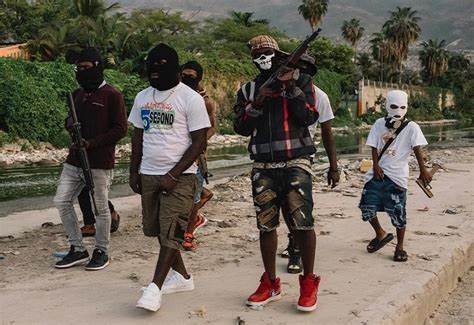 Violent rioters in Haiti